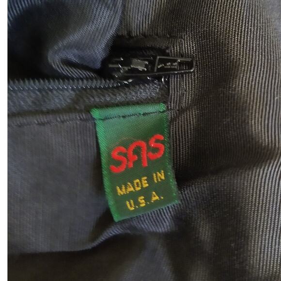 SAS Navy Blue Leather Hobo Crossbody Bag • Adjustable Strap - Picture 12 of 12